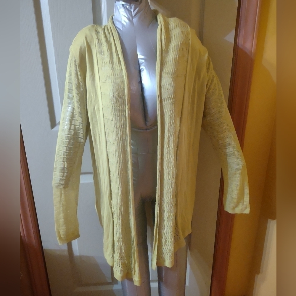 Green Christopher & banks size medium open knit cardigan